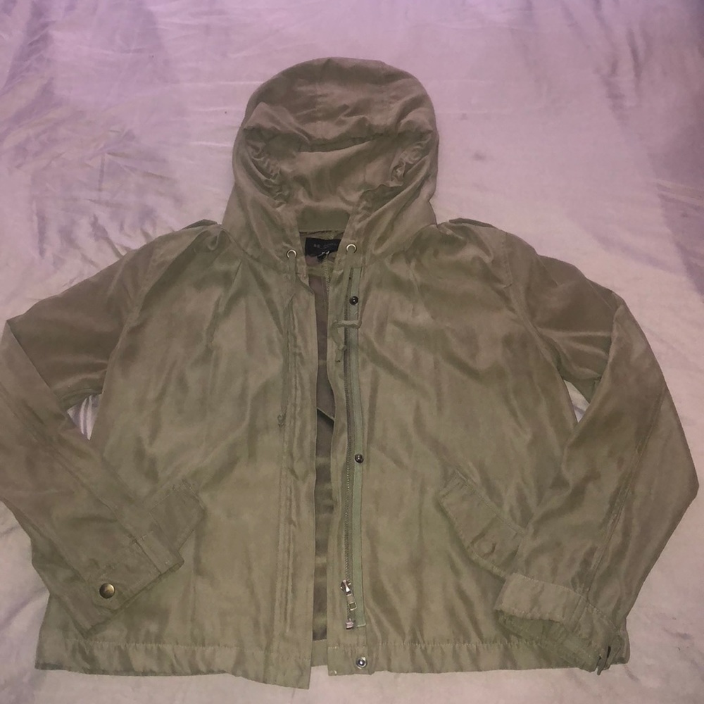 Olive Green Suede Jacket
